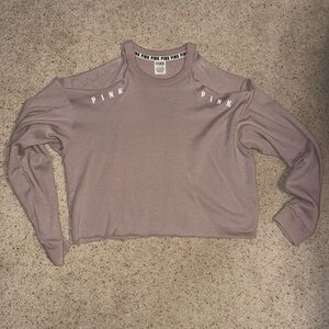 PINK Victoria's Secret Mauve Cold Shoulder Sweatshirt